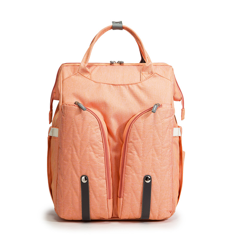 Folding baby crib bag Multifunctional fashionable mother and baby bag Large-capacity double shoulder mother backpack Diaper bag - Image 8