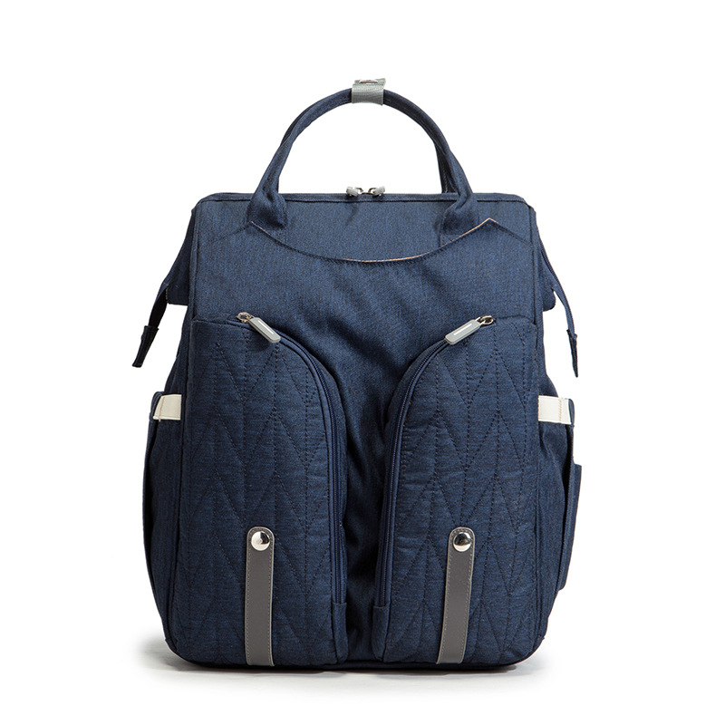Folding baby crib bag Multifunctional fashionable mother and baby bag Large-capacity double shoulder mother backpack Diaper bag - Image 6