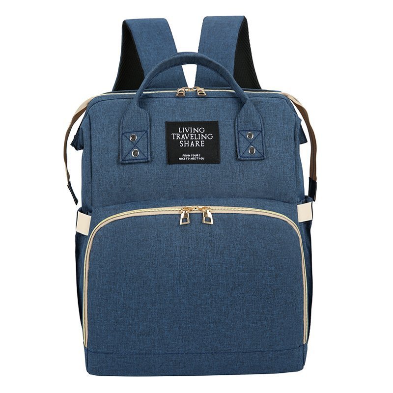2020 New Portable Folding Crib Mummy Bag Outing Lightweight Large Capacity Leisure Double Shoulder Mother and Baby Backpack - Image 5