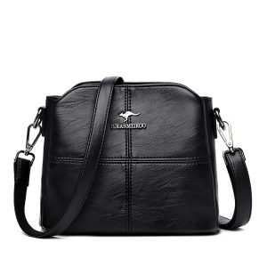 Middle-aged women's bag mother bag 2020 new trendy Korean version all-match fashion middle-aged and elderly mother-in-law soft leather shoulder messenger bag
