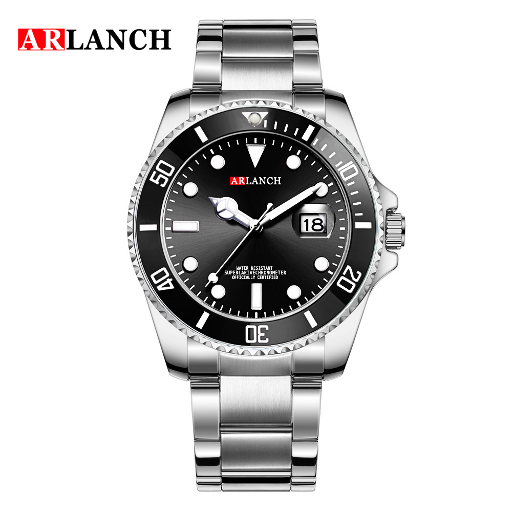 Green gold stainless steel belt watch students waterproof luminous watch sports and leisure calendar with the same men's watch - Image 13