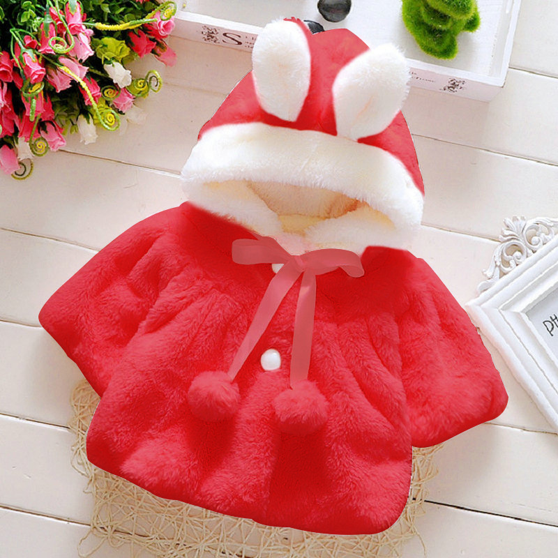 Winter children's dress cape cape girl baby cape coat girl princess two-color faux fur shawl - Image 8