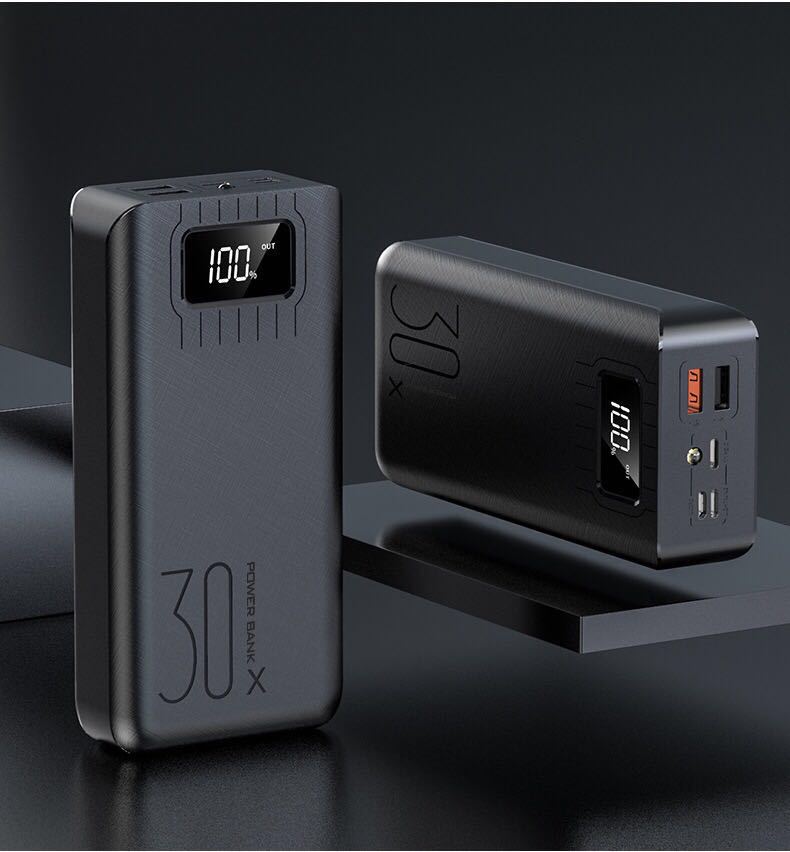 New digital display large capacity power bank 30000 mAh three input ports travel portable fast charging mobile power bank - Image 6