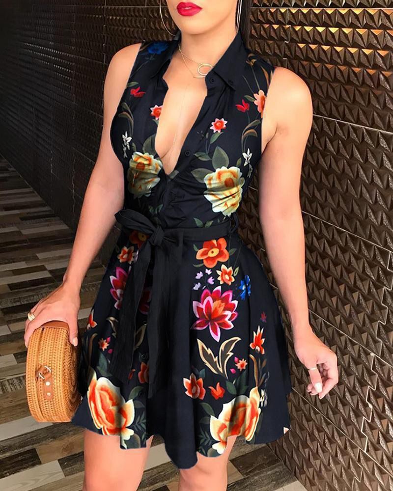 1578# ebay AliExpress Amazon Hot selling hot style V-neck straps Fashion sexy printed dress - Image 12