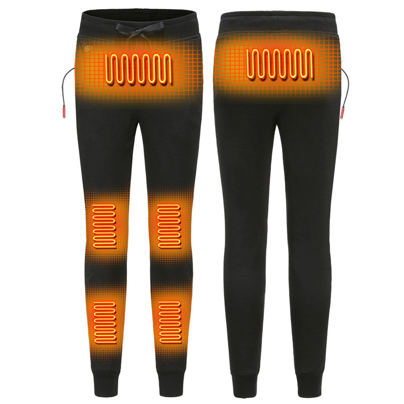 2020 winter outdoor sports warm pants for men and women electric heating usb charging heating clothing plus velvet thick casual pants - Image 4