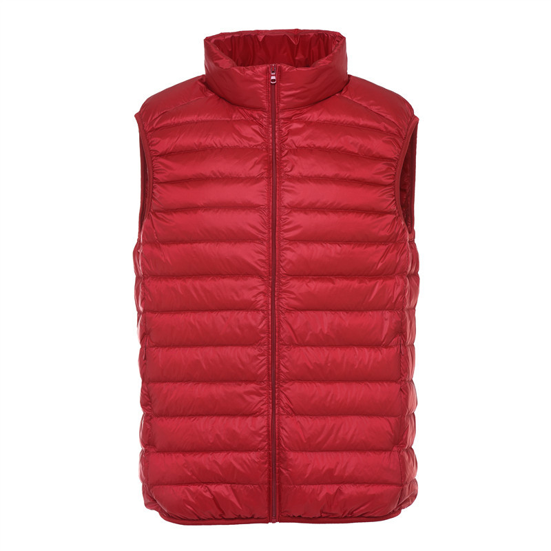 2019 down jacket vest men's lightweight vest waistcoat stand-up collar plus size autumn and winter couple jacket anti-season clearance sale - Image 9