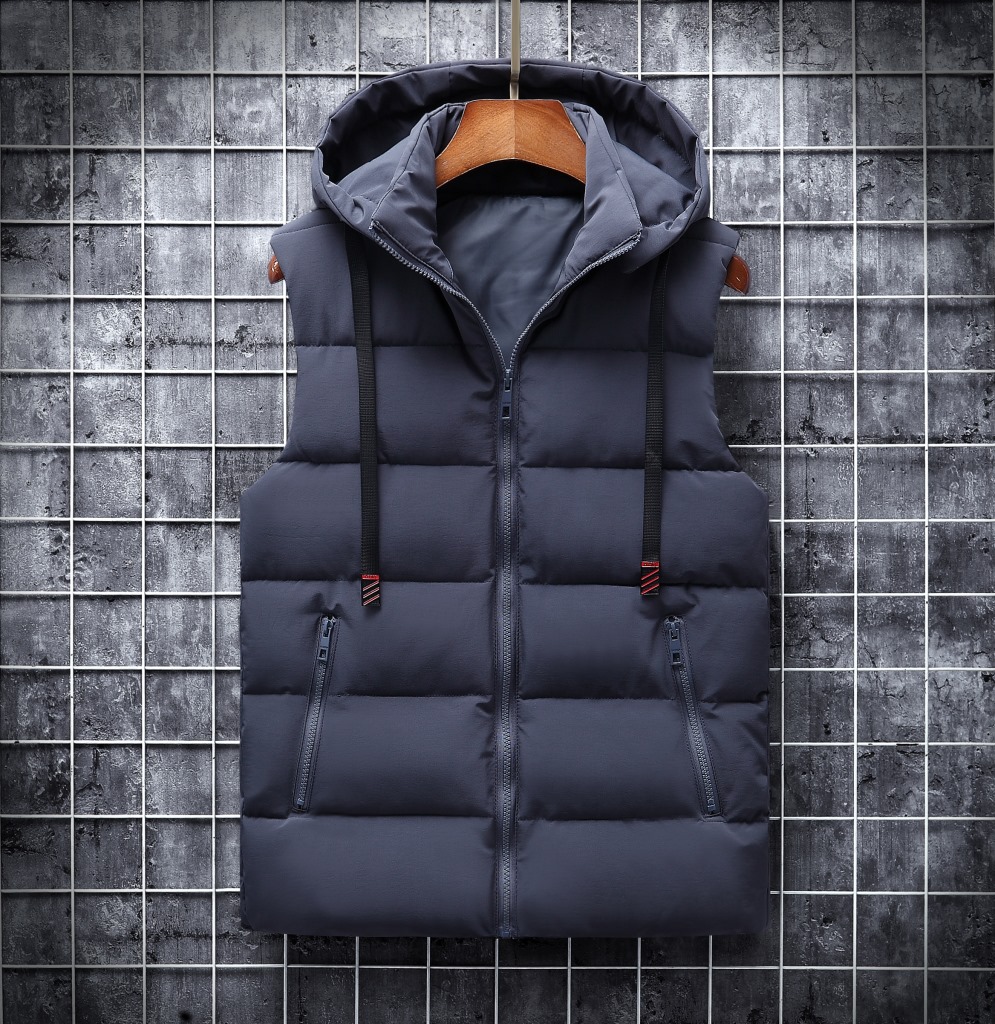 Down cotton vest men's outer wear winter Korean youth trend waistcoat thicker middle school student vest jacket large size - Image 2