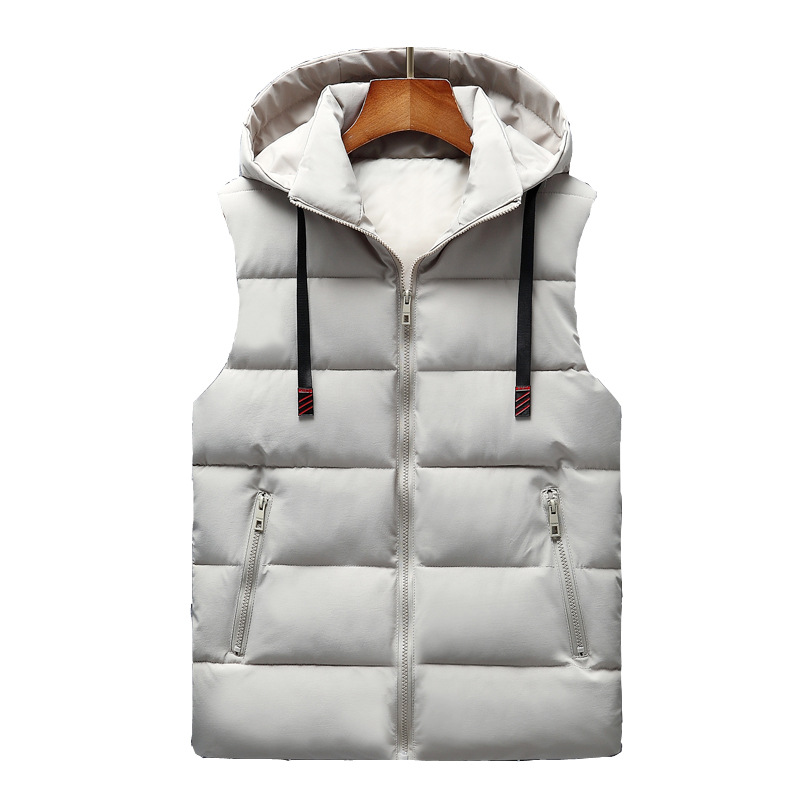 Down cotton vest men's outer wear winter Korean youth trend waistcoat thicker middle school student vest jacket large size - Image 4