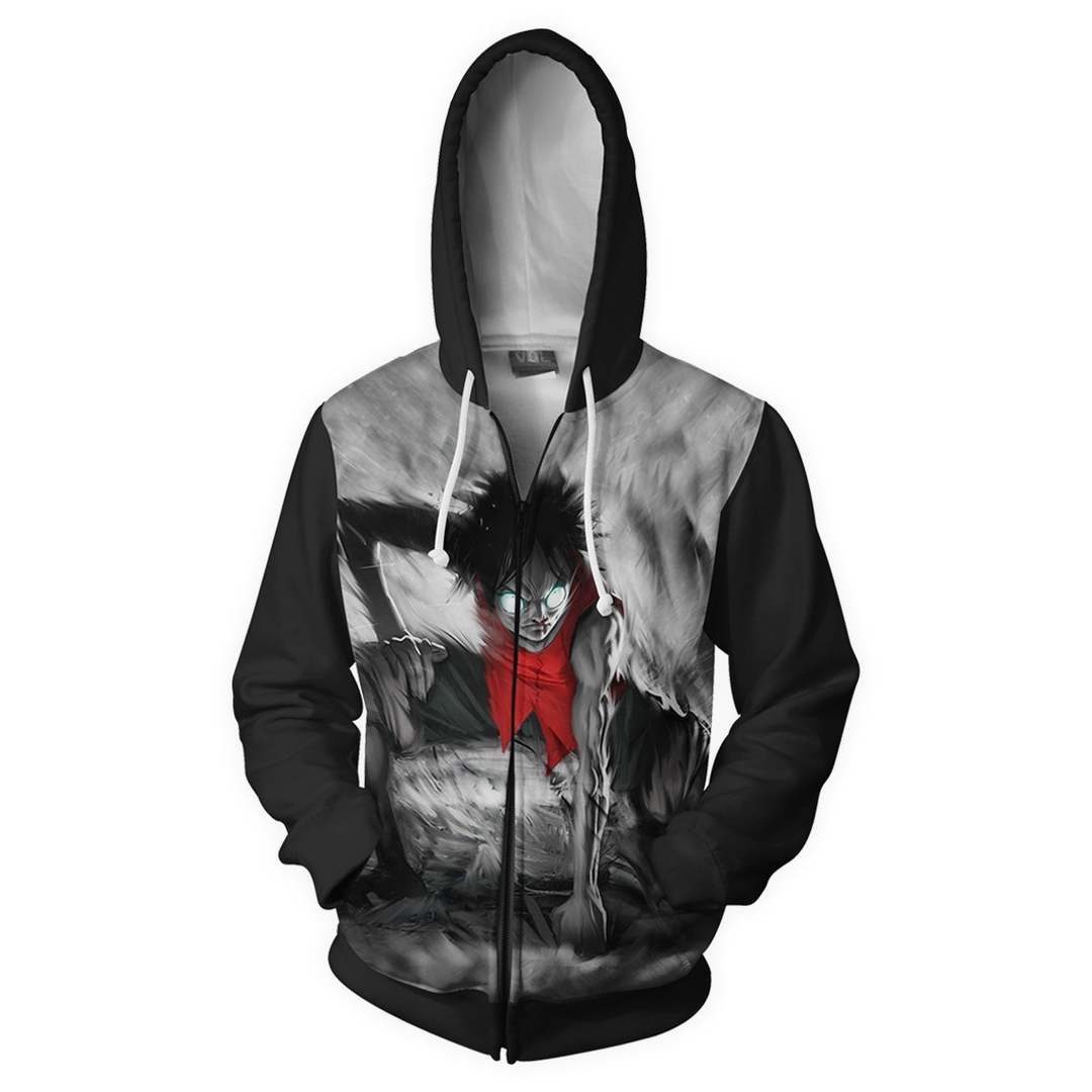 New foreign trade One Piece series 3D printed sweatshirt hooded cardigan jacket cosplay animation peripherals - Image 9