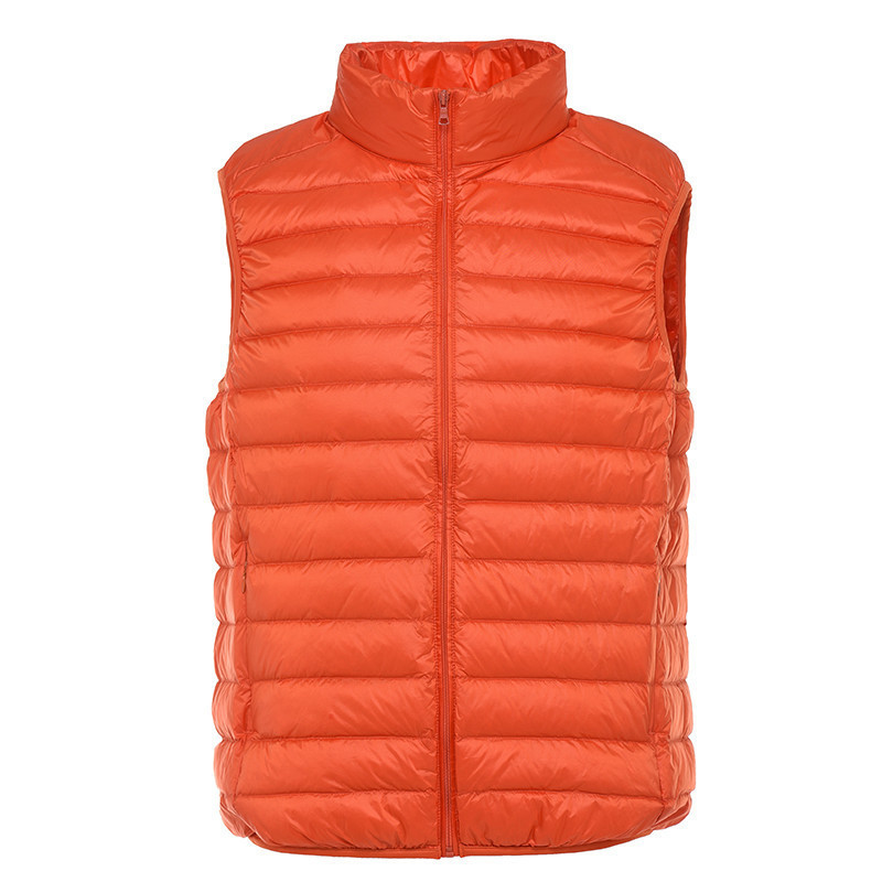 2019 down jacket vest men's lightweight vest waistcoat stand-up collar plus size autumn and winter couple jacket anti-season clearance sale - Image 12