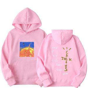 Travis Scott HITR Sun Hoodie Flame Sun Hoodie Men and Women