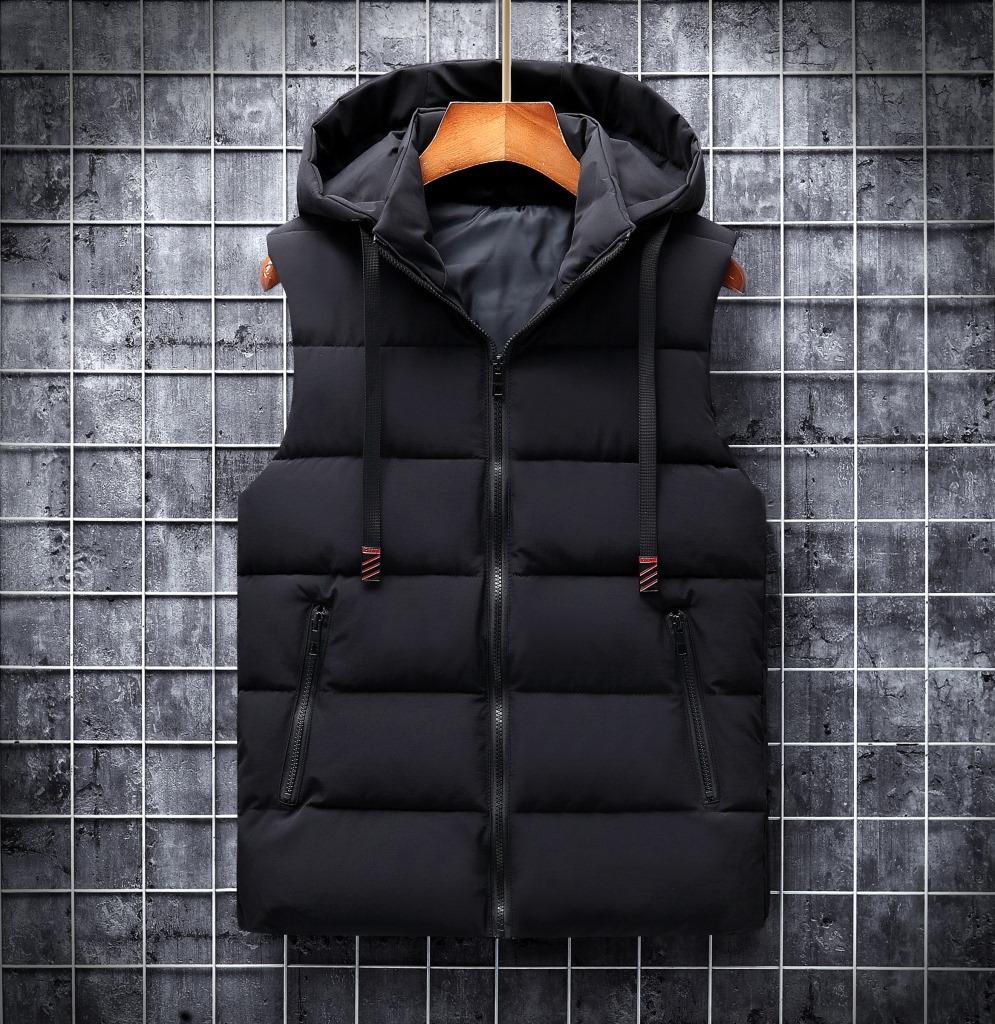 Down cotton vest men's outer wear winter Korean youth trend waistcoat thicker middle school student vest jacket large size - Image 5