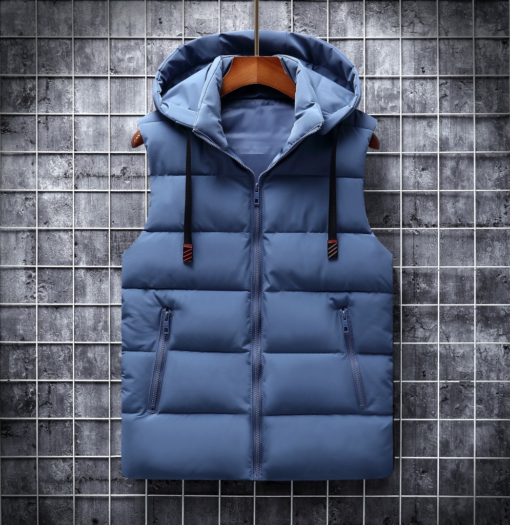 Down cotton vest men's outer wear winter Korean youth trend waistcoat thicker middle school student vest jacket large size - Image 6
