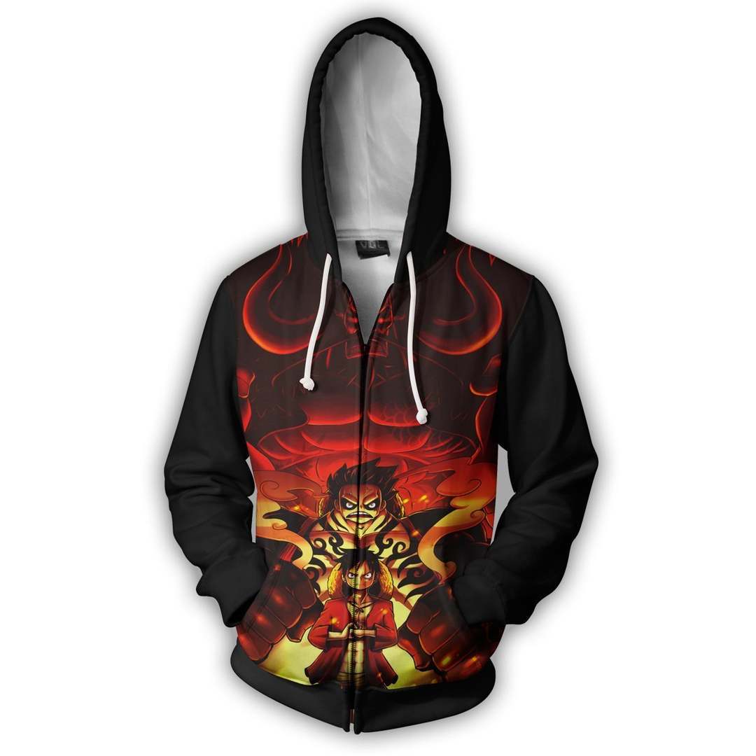New foreign trade One Piece series 3D printed sweatshirt hooded cardigan jacket cosplay animation peripherals - Image 13