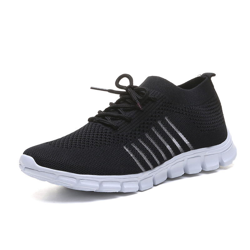 Foreign trade spring and summer style flying mesh women's shoes breathable sports shoes deep mouth lace-up platform sole casual shoes women's running - Image 14