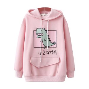 Women's Dinosaur-Print Fleece Sweatshirt