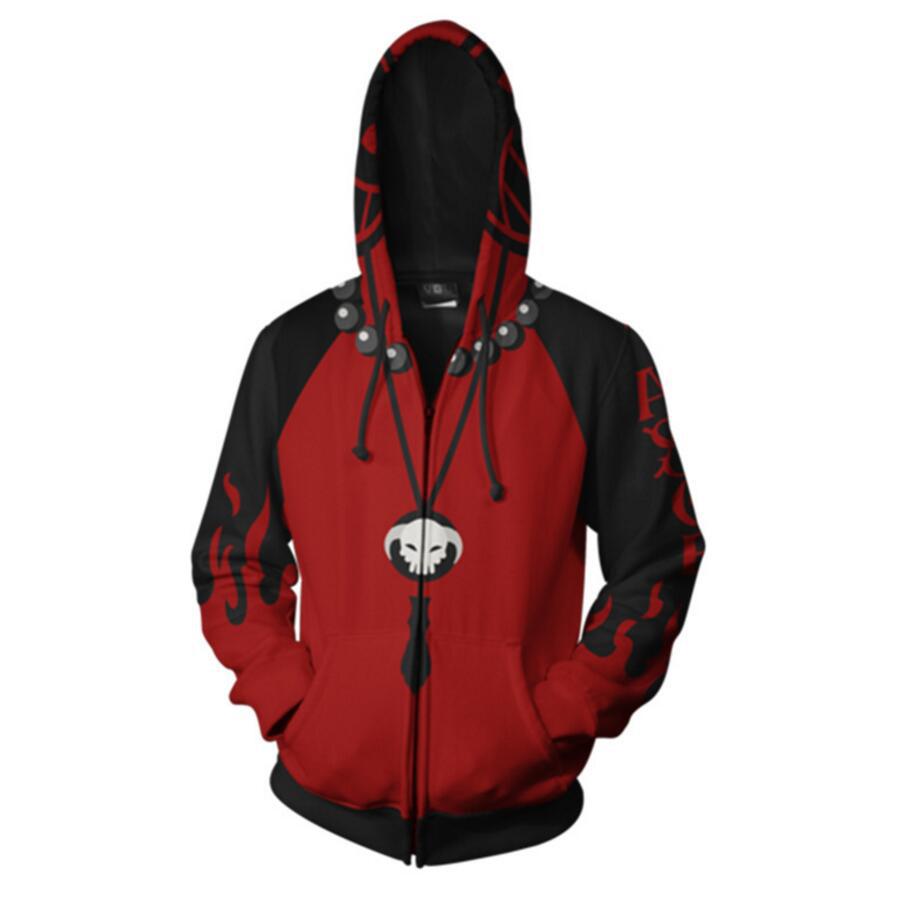 New foreign trade One Piece series 3D printed sweatshirt hooded cardigan jacket cosplay animation peripherals