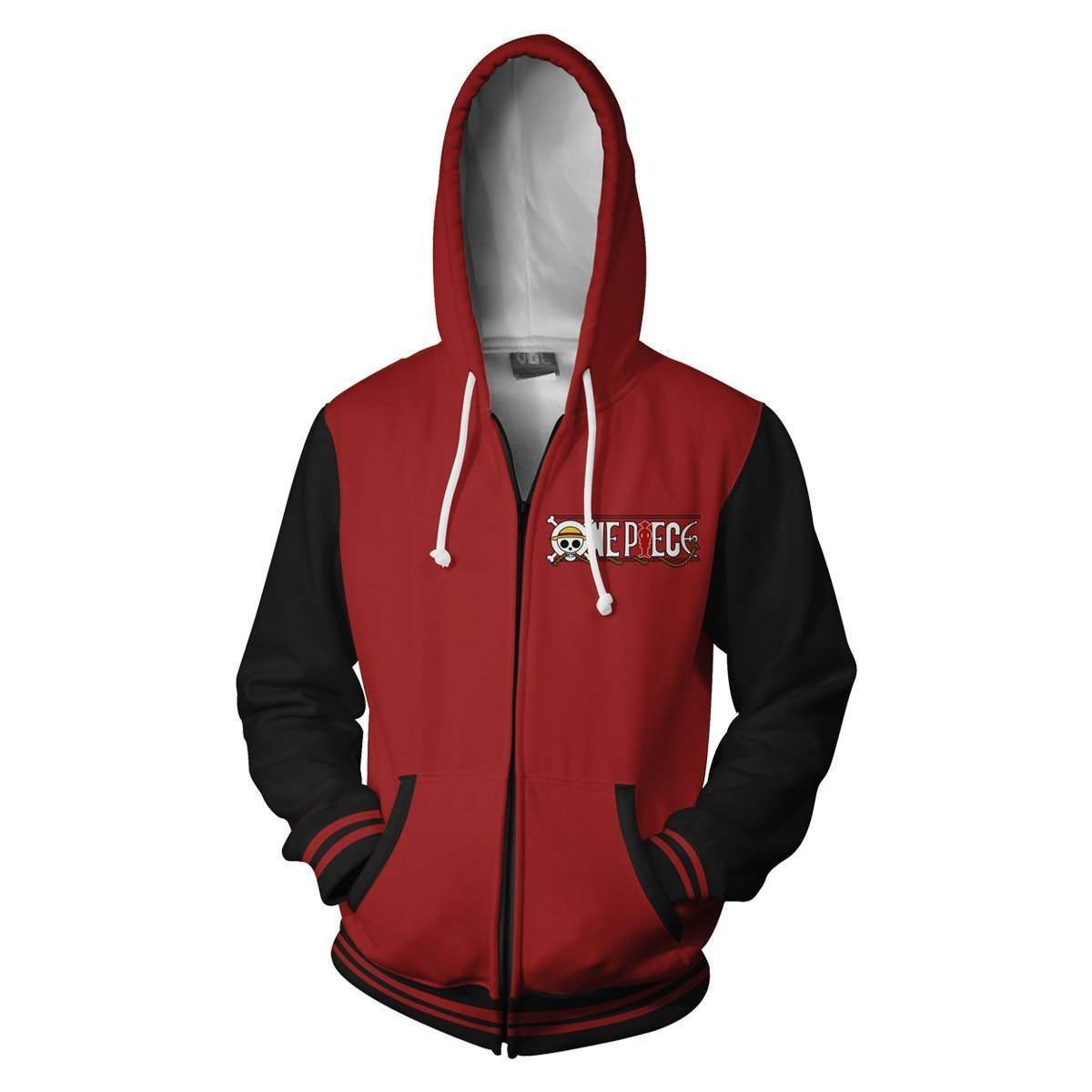 New foreign trade One Piece series 3D printed sweatshirt hooded cardigan jacket cosplay animation peripherals - Image 3
