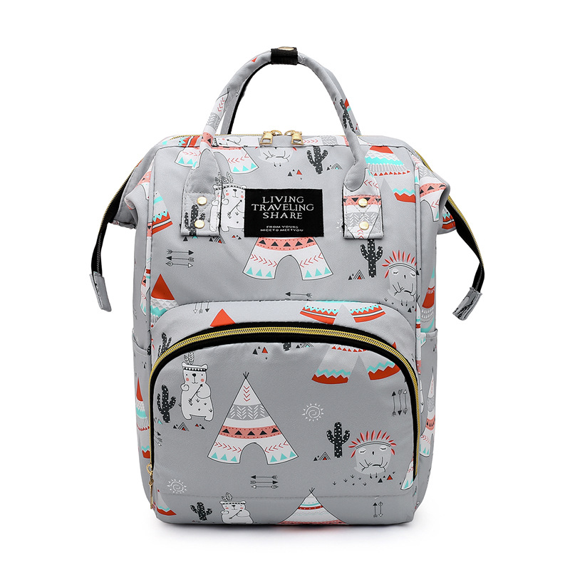 2020 Mommy Bag Ultralight Backpack Printed Pregnant Women Mother and Baby Multifunctional Large Capacity Mommy Bag for Outing - Image 9