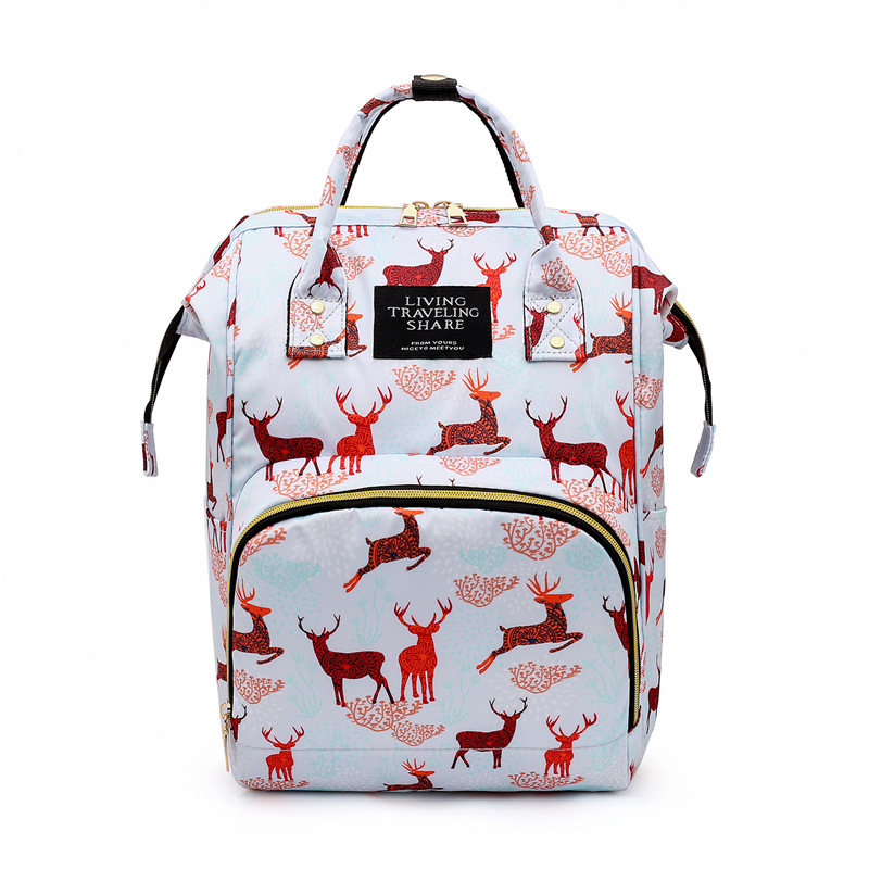 2020 Mommy Bag Ultralight Backpack Printed Pregnant Women Mother and Baby Multifunctional Large Capacity Mommy Bag for Outing - Image 6