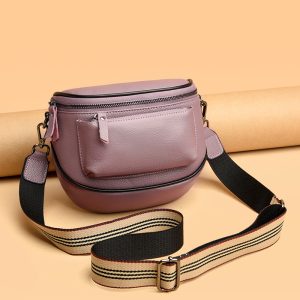 Genuine leather shoulder bag women 2023 new simple casual fashion small satchel women wholesale top layer cowhide Messenger bag