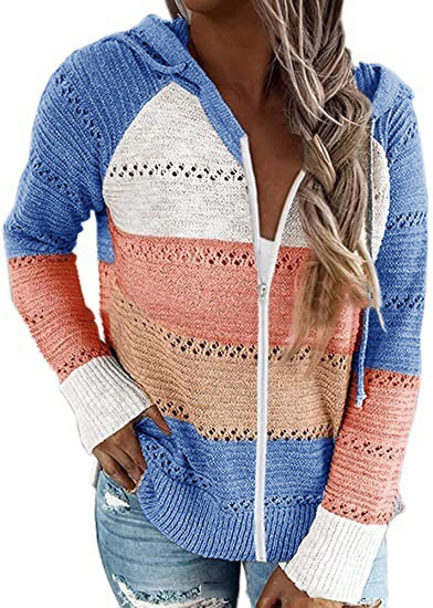 2020 cross-border foreign trade original order wish Amazon ebay autumn and winter new zipper hooded long-sleeved sweater - Image 4