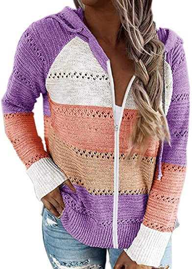 2020 cross-border foreign trade original order wish Amazon ebay autumn and winter new zipper hooded long-sleeved sweater - Image 29