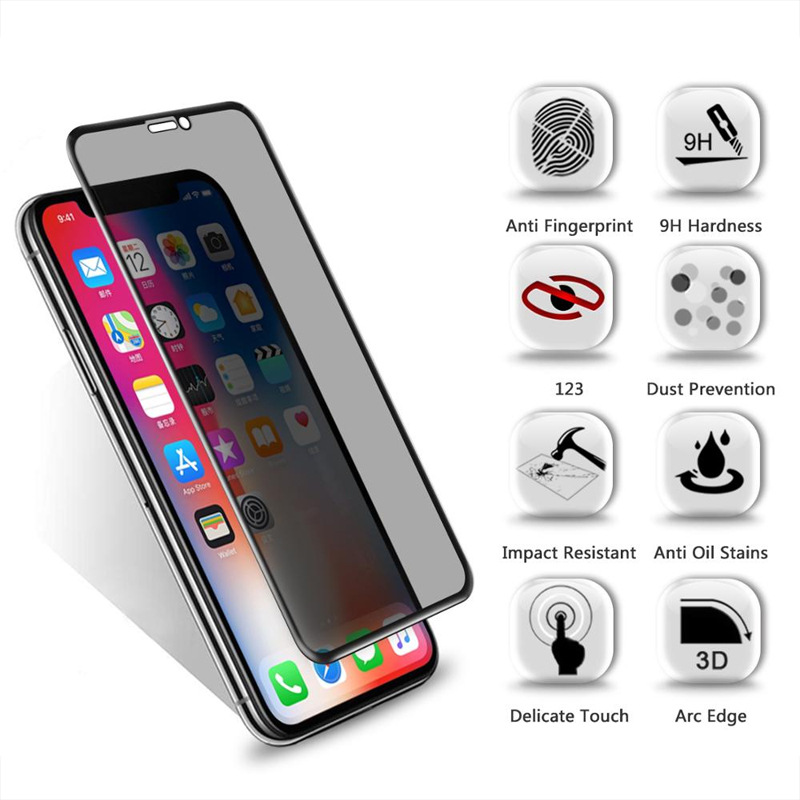 Suitable for iPhone 11 tempered film X mobile phone film Anti-peeping Privacy Glass iPhone12 anti-peeping film - Image 5