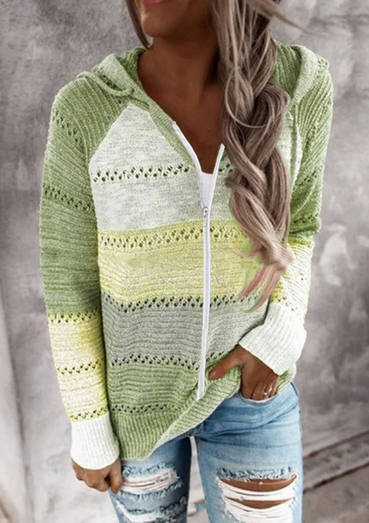2020 cross-border foreign trade original order wish Amazon ebay autumn and winter new zipper hooded long-sleeved sweater - Image 24