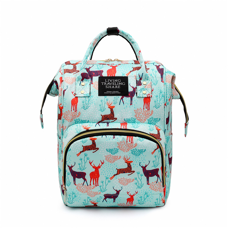 2020 Mommy Bag Ultralight Backpack Printed Pregnant Women Mother and Baby Multifunctional Large Capacity Mommy Bag for Outing - Image 8