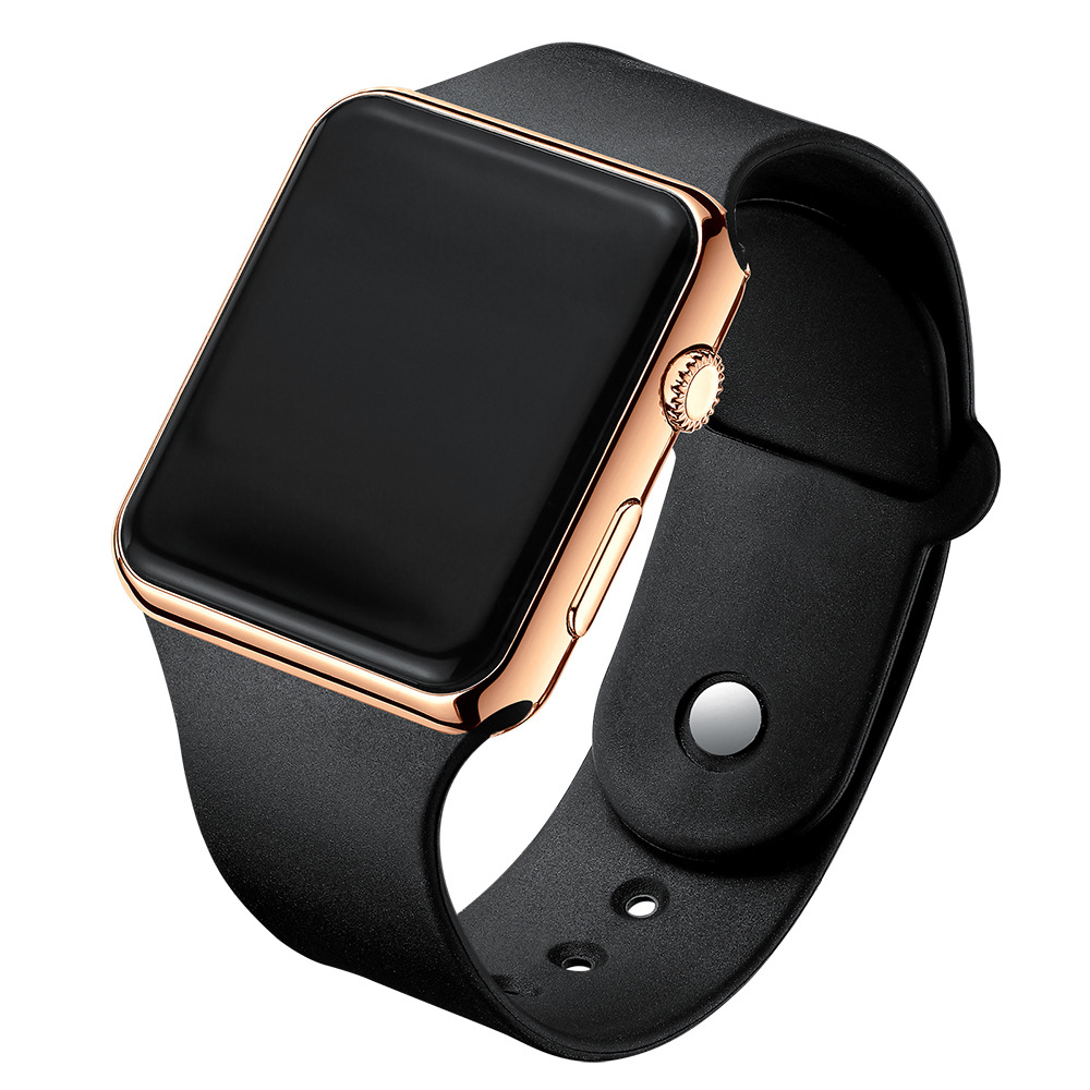 Fashion Versatile Square LED Digital Apple Watch Student Adult Waterproof Luminous Plating Sunglasses Electronic Watch - Image 14