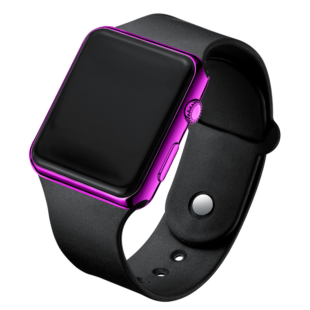 Fashion Versatile Square LED Digital Apple Watch Student Adult Waterproof Luminous Plating Sunglasses Electronic Watch - Image 7