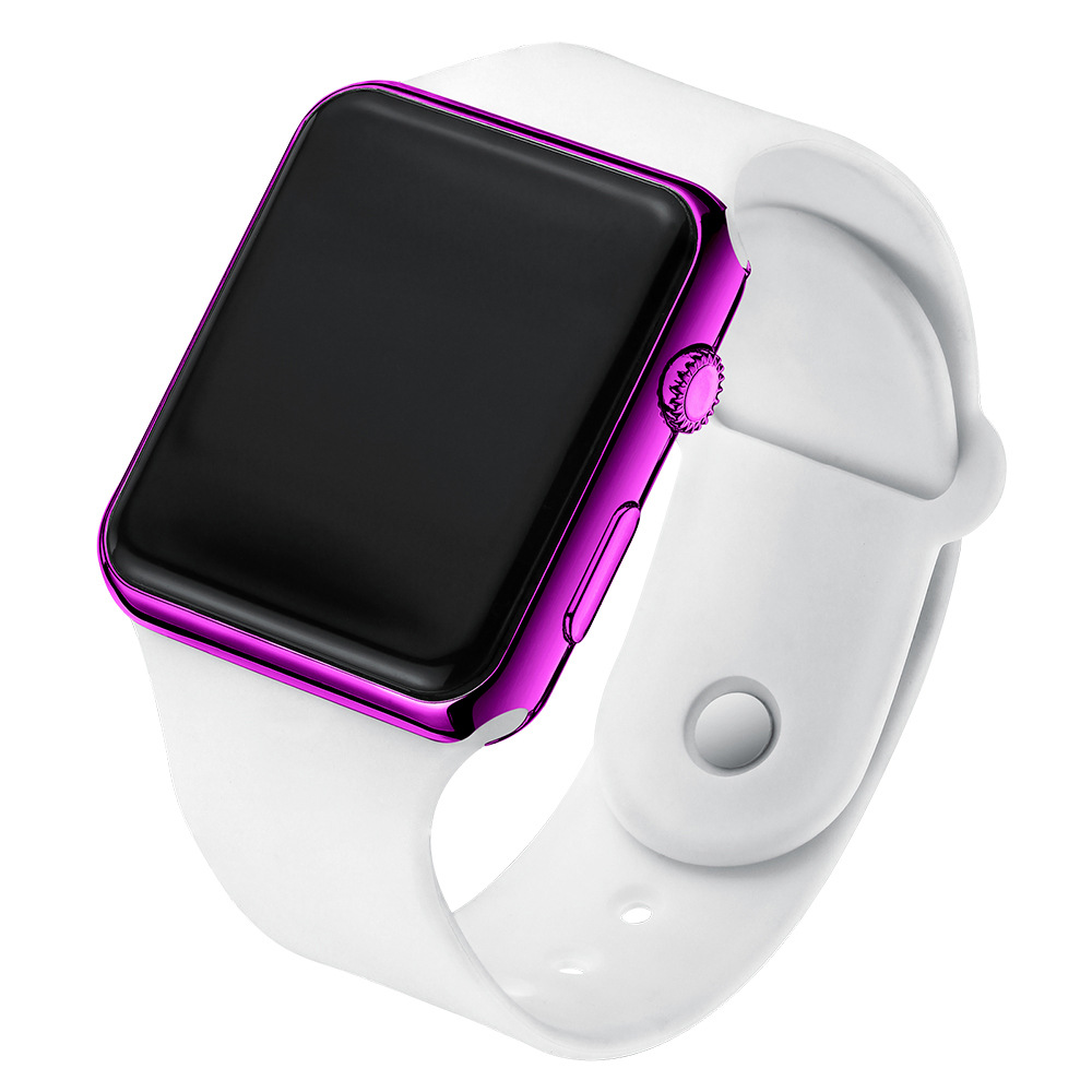 Fashion Versatile Square LED Digital Apple Watch Student Adult Waterproof Luminous Plating Sunglasses Electronic Watch - Image 12