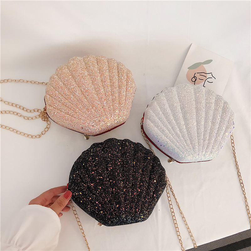 Spot the new glittering shell cross-body mini bag Korean version of the little fairy fashion all-match shoulder bag wholesale - Image 2