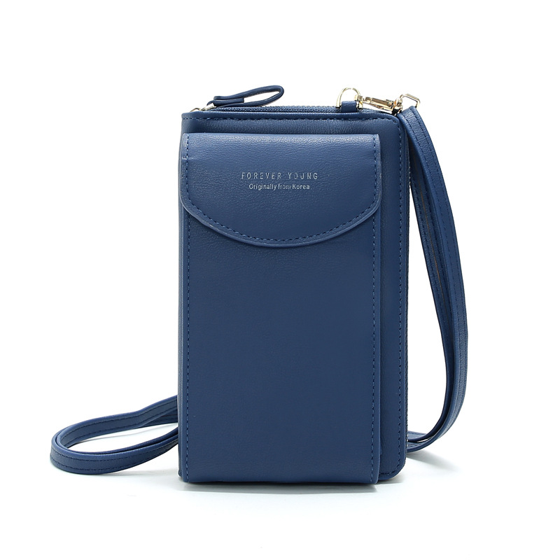 The new Korean version of PU crossbody mobile phone bag multifunctional wallet student bag card bag change bag women's shoulder bag wallet - Image 8
