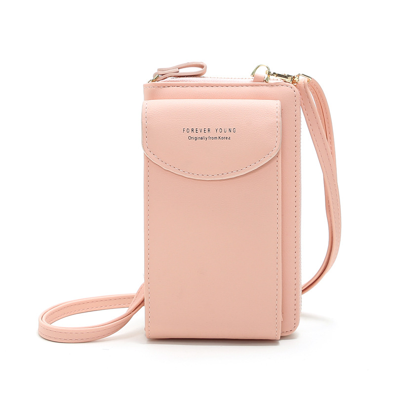 The new Korean version of PU crossbody mobile phone bag multifunctional wallet student bag card bag change bag women's shoulder bag wallet - Image 6