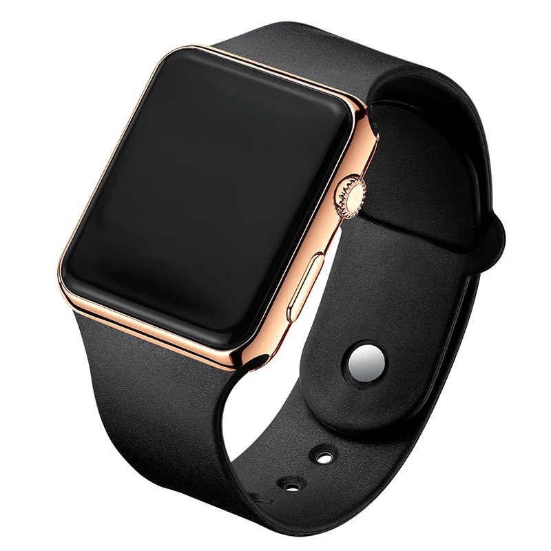 Fashion Versatile Square LED Digital Apple Watch Student Adult Waterproof Luminous Plating Sunglasses Electronic Watch - Image 17