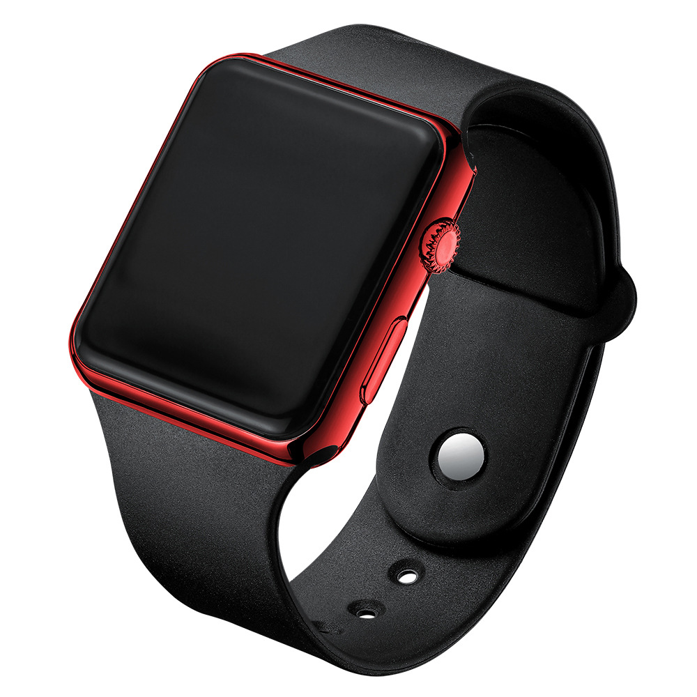 Fashion Versatile Square LED Digital Apple Watch Student Adult Waterproof Luminous Plating Sunglasses Electronic Watch - Image 5
