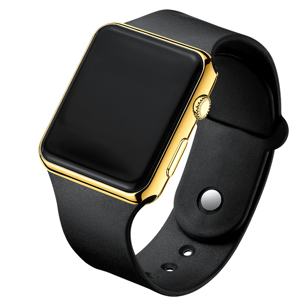 Fashion Versatile Square LED Digital Apple Watch Student Adult Waterproof Luminous Plating Sunglasses Electronic Watch - Image 9
