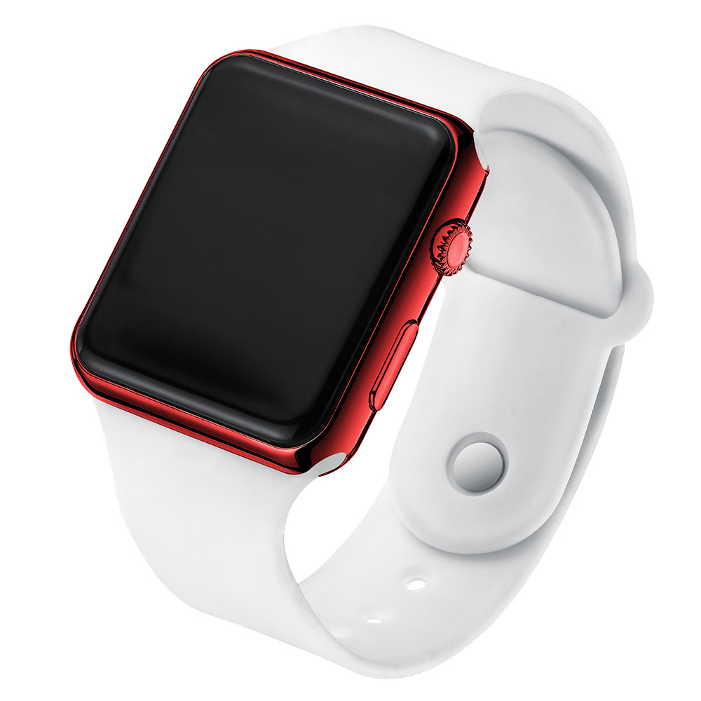 Fashion Versatile Square LED Digital Apple Watch Student Adult Waterproof Luminous Plating Sunglasses Electronic Watch - Image 15