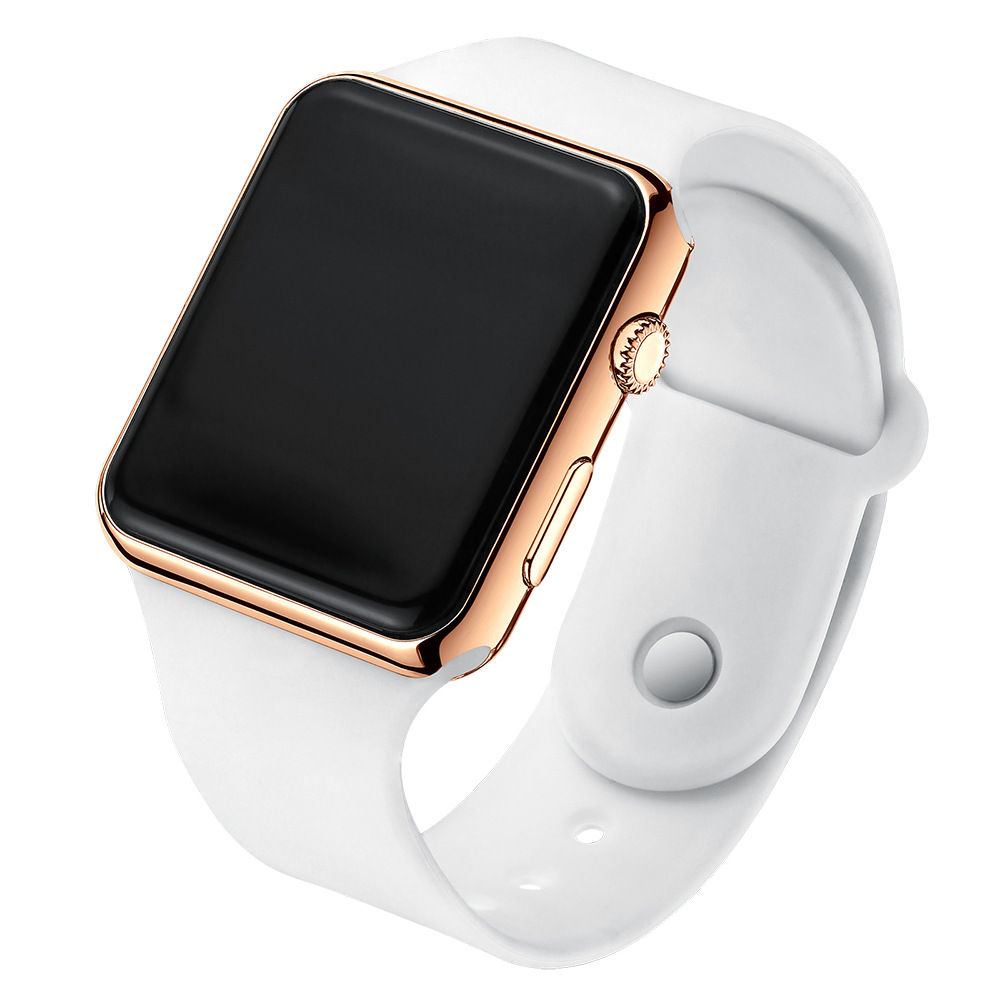 Fashion Versatile Square LED Digital Apple Watch Student Adult Waterproof Luminous Plating Sunglasses Electronic Watch - Image 10