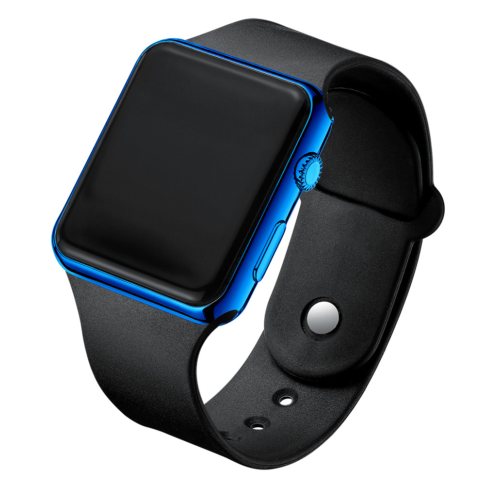 Fashion Versatile Square LED Digital Apple Watch Student Adult Waterproof Luminous Plating Sunglasses Electronic Watch - Image 11