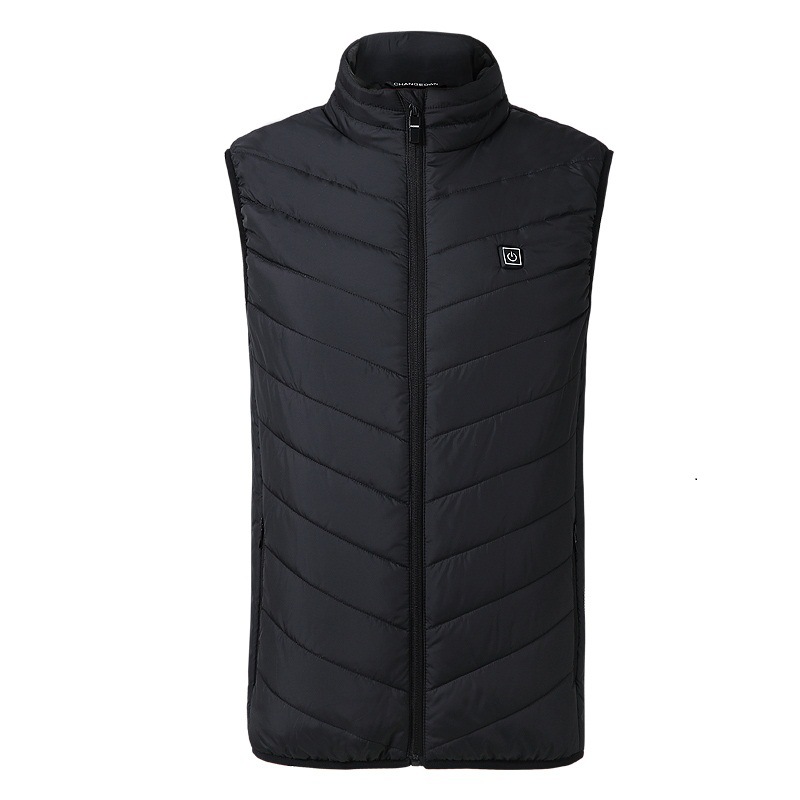 Cross-border nine-zone smart heating vest USB charging vest heating cotton vest winter men's heating clothing jacket - Image 8