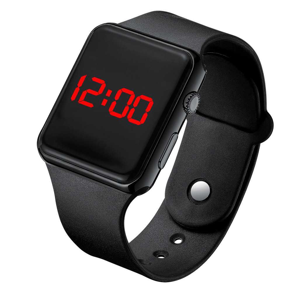 Fashion Versatile Square LED Digital Apple Watch Student Adult Waterproof Luminous Plating Sunglasses Electronic Watch - Image 18
