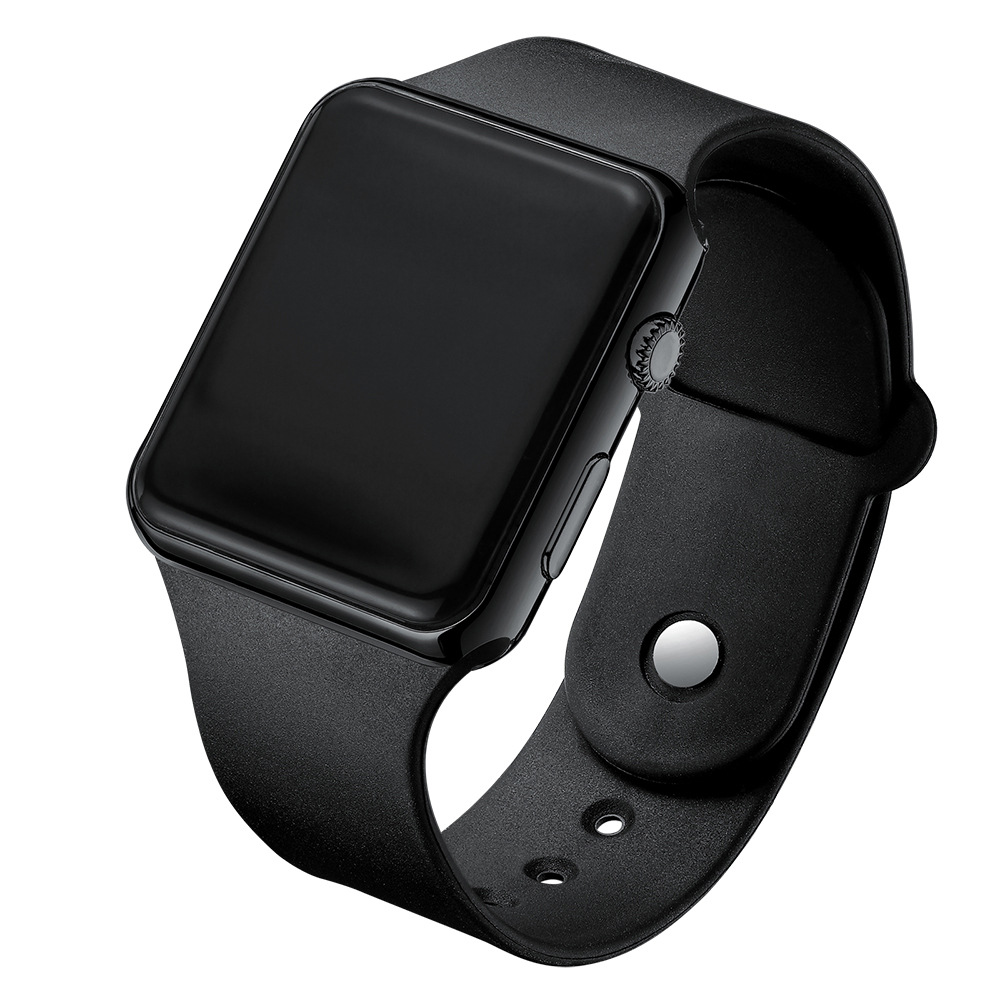 Fashion Versatile Square LED Digital Apple Watch Student Adult Waterproof Luminous Plating Sunglasses Electronic Watch - Image 3
