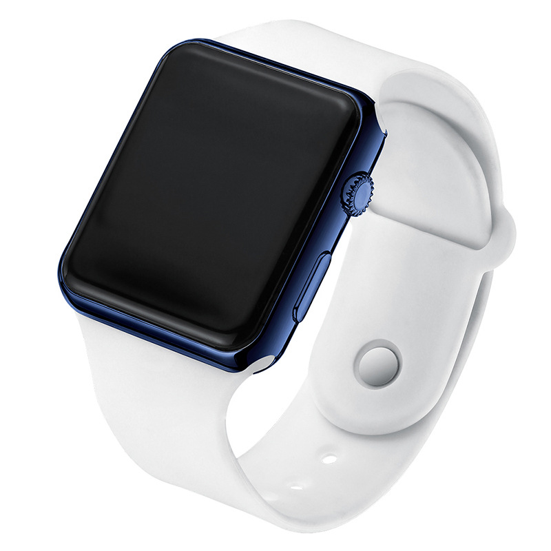 Fashion Versatile Square LED Digital Apple Watch Student Adult Waterproof Luminous Plating Sunglasses Electronic Watch - Image 2