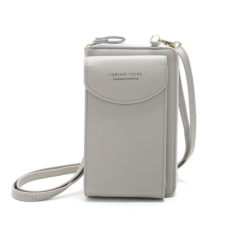 The new Korean version of PU crossbody mobile phone bag multifunctional wallet student bag card bag change bag women's shoulder bag wallet - Image 16