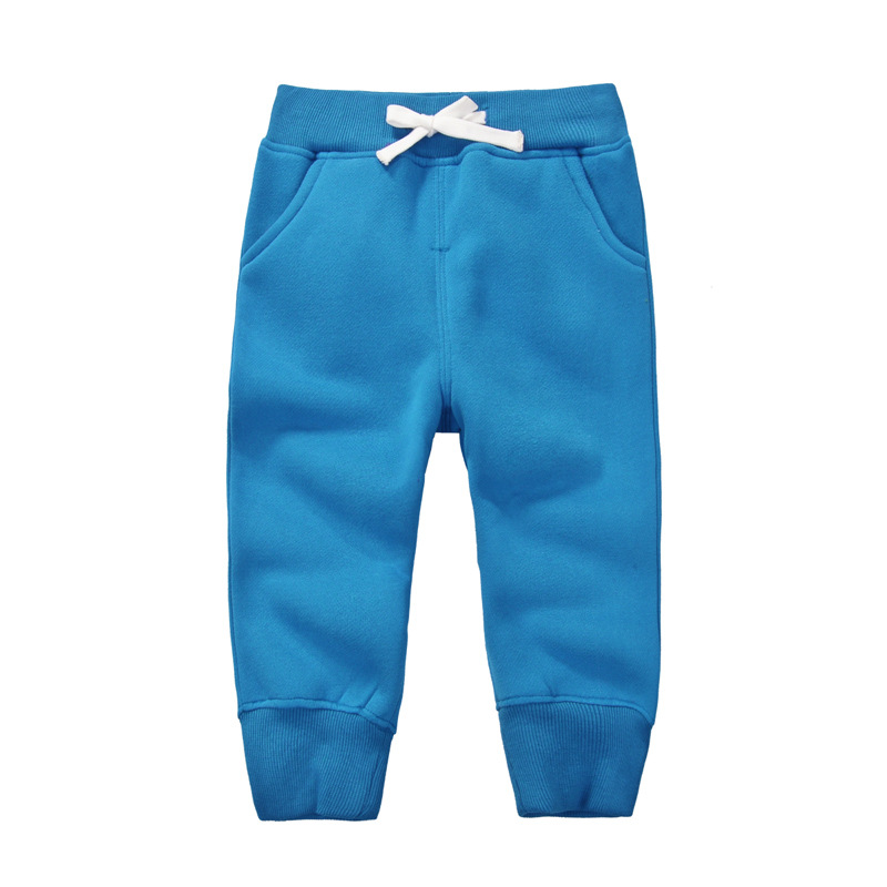 momscare children's clothing boys and girls winter plus velvet pants children's cotton pants baby sports pants thickened warm pants - Image 5