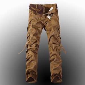 Cross-border e-commerce hot selling loose large size multi-pocket washed overalls for men outdoor large size casual pants