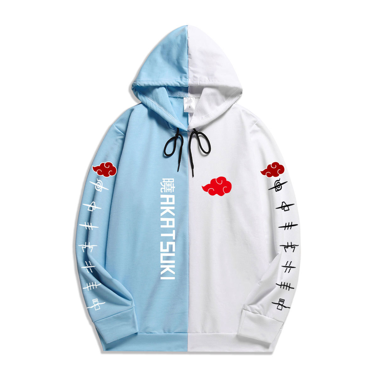 Cross-border spring and autumn tide brand Naruto thin section Naruto Xiao organization sweater loose men's and women's splicing hooded jacket